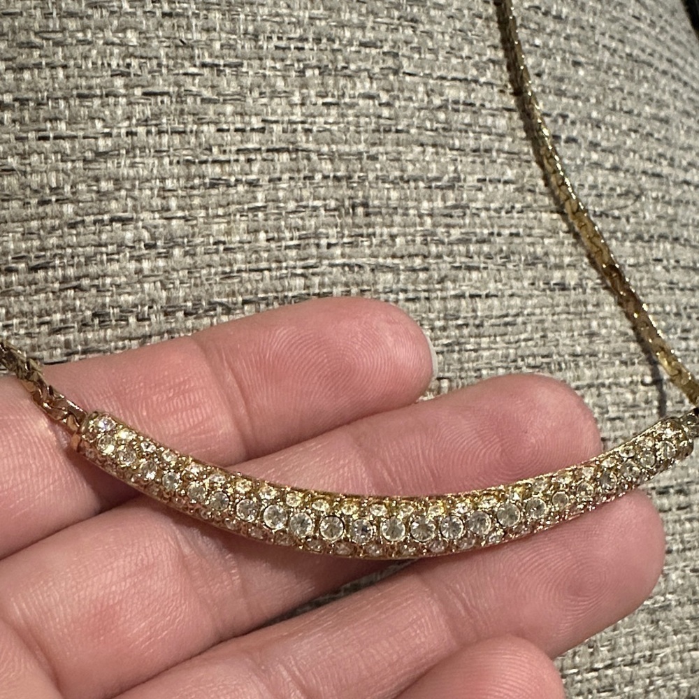 Swarovski Pavé Bar Necklace -l - Picture 2 of 6